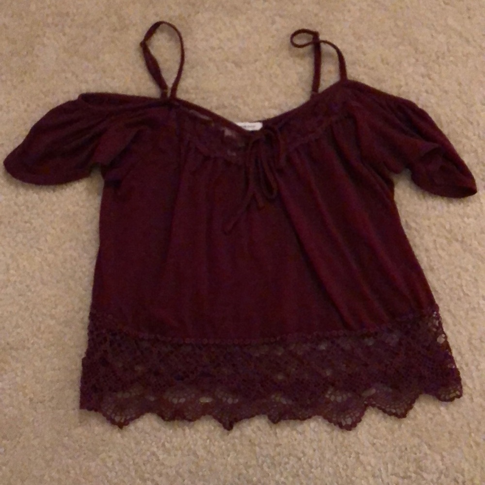 Off the shoulder crop top